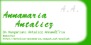 annamaria antalicz business card